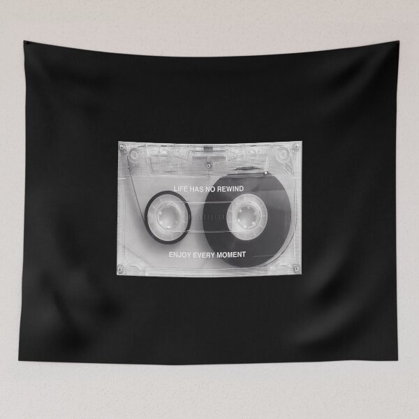 Item preview, Life Has No Rewind Transparent Cassette Tape Poster - Enjoy Every Moment Motivational Wall Art designed and sold by MorningJoco.