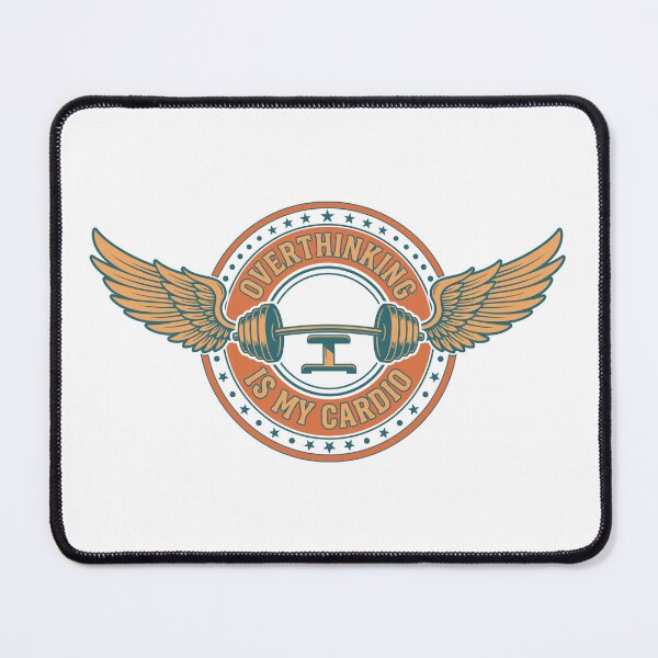 Item preview, Overthinking Is My Cardio - Vintage Gym Humor & Fitness Design designed and sold by TontikDesign.