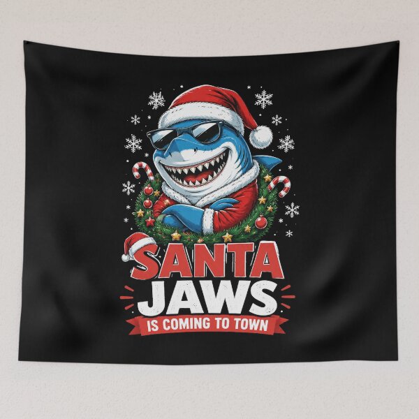 Item preview, Summer Santa Jaws Vacation Christmas in July Shark designed and sold by OlakunleOloroz.