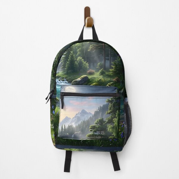 Item preview, Moonlit Alpine Waterfall Landscape designed and sold by hutofdesigns.
