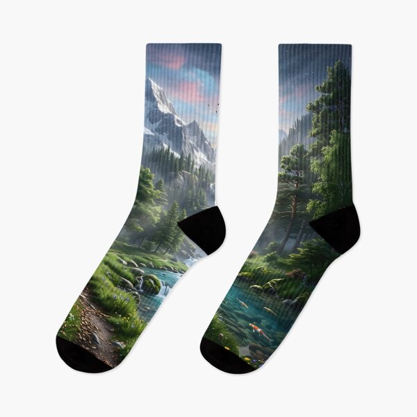 Item preview, Moonlit Alpine Waterfall Landscape designed and sold by hutofdesigns.
