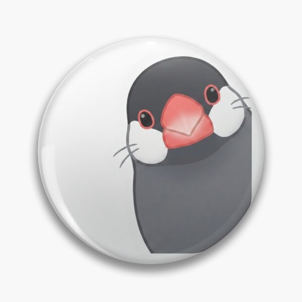 Item preview, Peeking Java Sparrow - Cute White-Cheeked Bird Art designed and sold by ORI-ginal Weirdos: The Weirdly Wonderful Crew.
