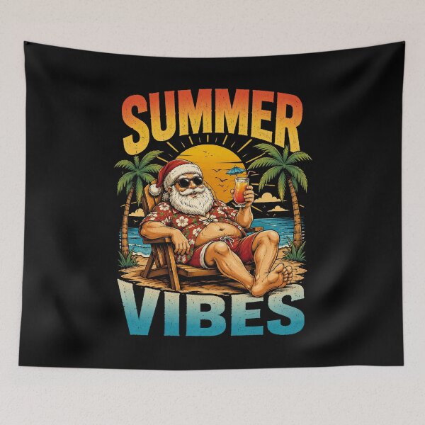 Item preview, Summer Vibes Christmas In July Santa Beach Tropical designed and sold by OlakunleOloroz.