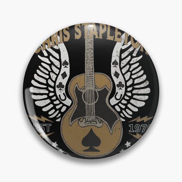Item preview, Musician Guitar Wings Vintage Emblem designed and sold by ALYGADesign.