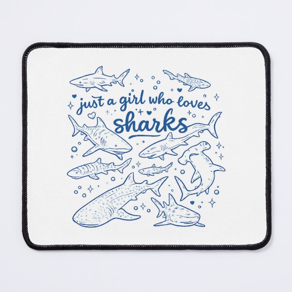 Item preview, Just A Girl Who Loves Sharks,Shark Lover designed and sold by CloudyPress.