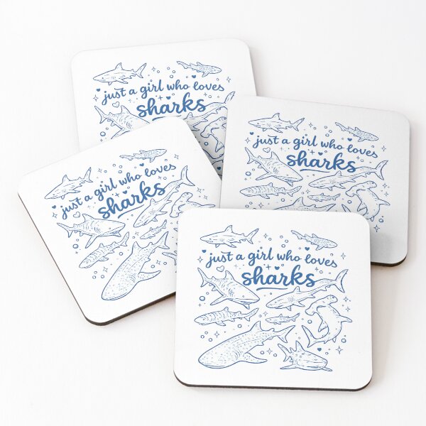 Item preview, Just A Girl Who Loves Sharks,Shark Lover designed and sold by CloudyPress.