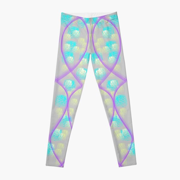 Leggings light purple and purple with blue and yellow squares Leggings