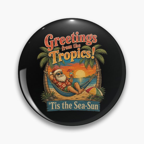 Item preview, Tis The Sea-Sun Christmas in July Hawaii Santa Beach Vibes designed and sold by OlakunleOloroz.