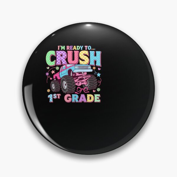 Item preview, Ready To Crush 1st Grade Monster Truck Bow Girls designed and sold by KroghDs.