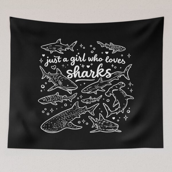 Item preview, Just A Girl Who Loves Sharks,Shark Lover designed and sold by CloudyPress.