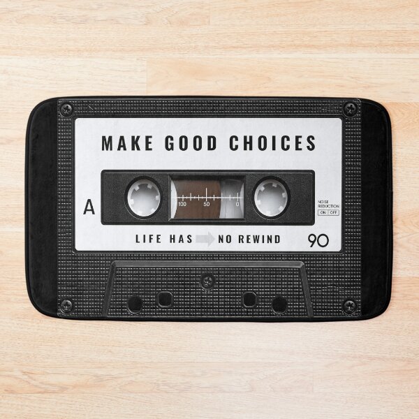 Item preview, Life Has No Rewind Cassette Tape Poster - Enjoy Every Moment Motivational Wall Art Print designed and sold by scrambledpeg.