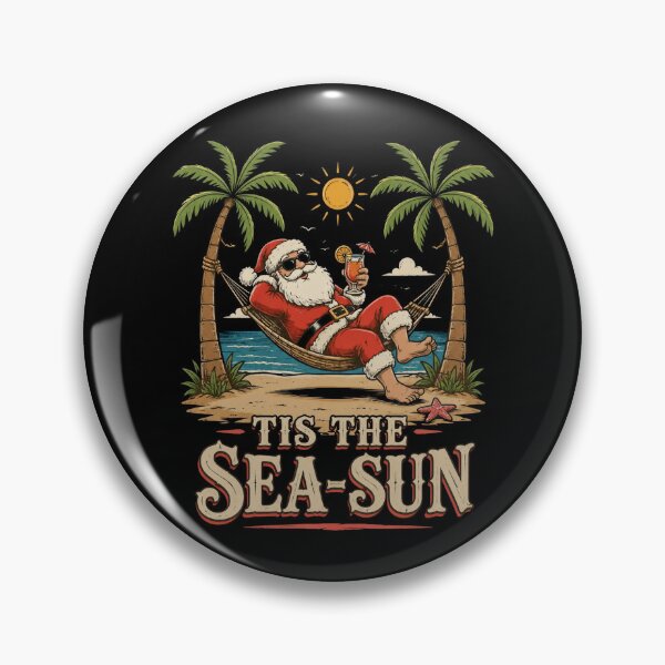 Item preview, Tis The Sea-Sun Santa Beach Vibes Christmas in July Hawaii designed and sold by OlakunleOloroz.