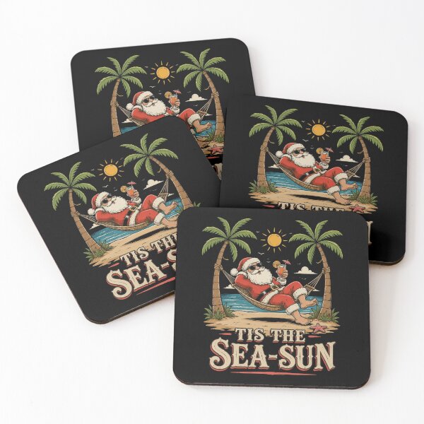 Item preview, Tis The Sea-Sun Santa Beach Vibes Christmas in July Hawaii designed and sold by OlakunleOloroz.
