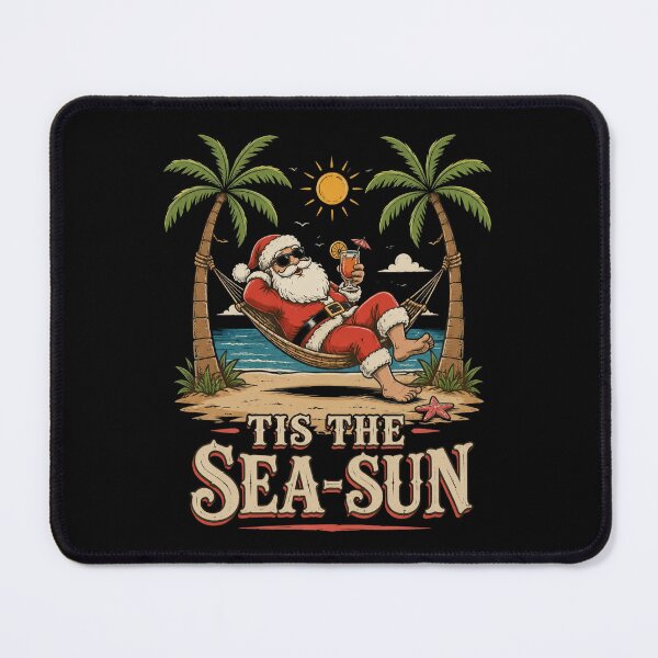 Item preview, Tis The Sea-Sun Santa Beach Vibes Christmas in July Hawaii designed and sold by OlakunleOloroz.