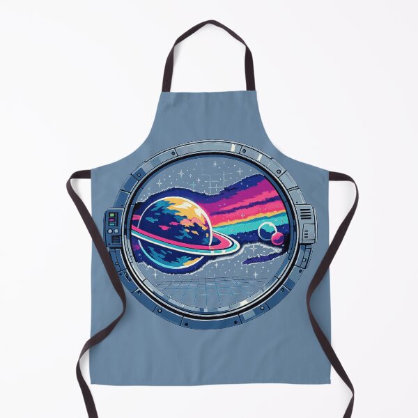 Item preview, Synthwave Retro Anime Space Station Porthole designed and sold by KungPowUnicorn.
