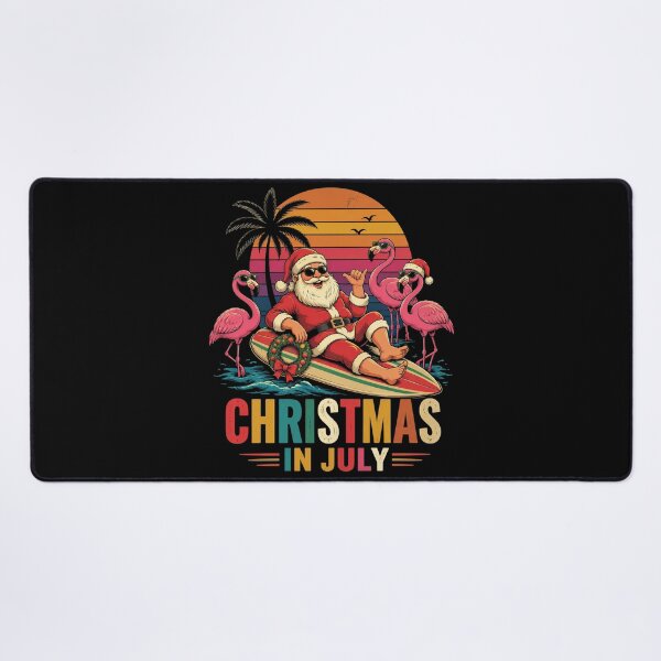 Item preview, Xmas in July Santa Beach Trip Tropical Summer Vibes Palm designed and sold by OlakunleOloroz.