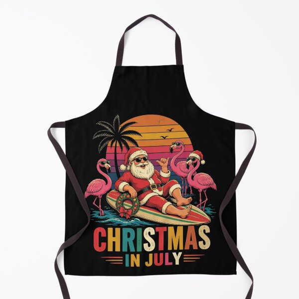 Item preview, Xmas in July Santa Beach Trip Tropical Summer Vibes Palm designed and sold by OlakunleOloroz.