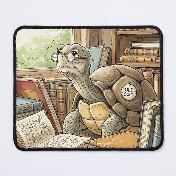 Item preview, Old Soul Wise Turtle in Library designed and sold by Michaelragheb.