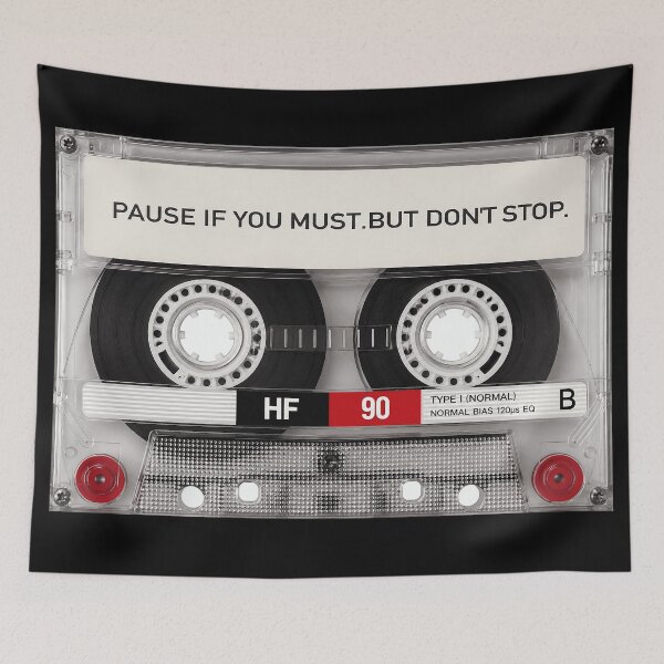 Item preview, Life Has No Rewind Transparent Cassette Tape Poster - Enjoy Every Moment Motivational Wall Art designed and sold by HappyGrandmaUB.
