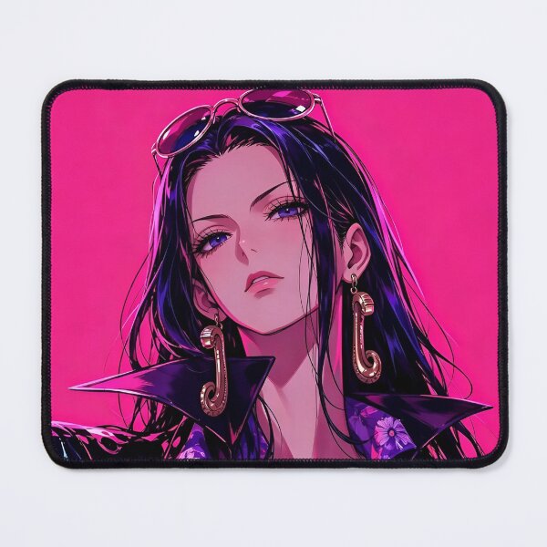 Item preview, Boa Hancock | Neon Glam Anime Woman | Cyber Fashion Pink Aesthetic | Luxury Digital Art Print designed and sold by Dyan4.