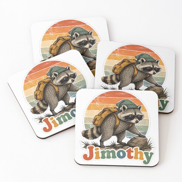 Item preview, Retro Hiker Raccoon Jimothy – Vintage Outdoor Adventure designed and sold by Jaideep Walia.
