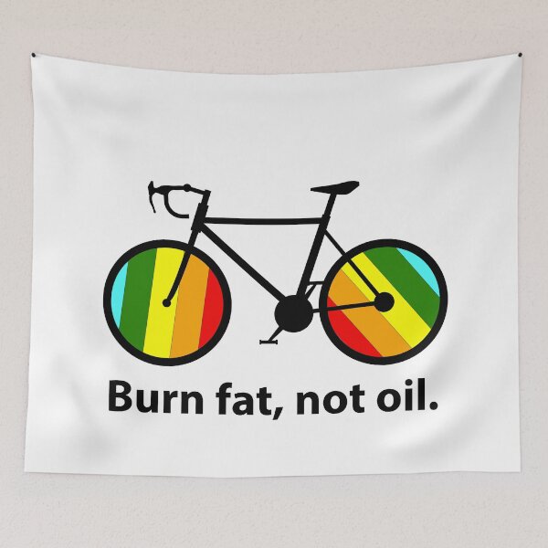 Item preview, Burn Fat Not Oil Bicycle Design, Eco Cycling Motivation, Sustainable Transport, Climate Action, Green Lifestyle, Bike Lover Graphic, Fitness Inspiration,  designed and sold by rikyfreestyle.