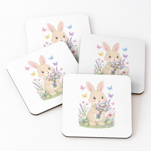 Item preview, Cute Bunny with Wildflowers ?? designed and sold by MurkCraft.
