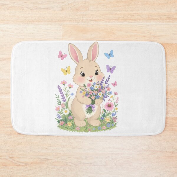 Item preview, Cute Bunny with Wildflowers ?? designed and sold by MurkCraft.