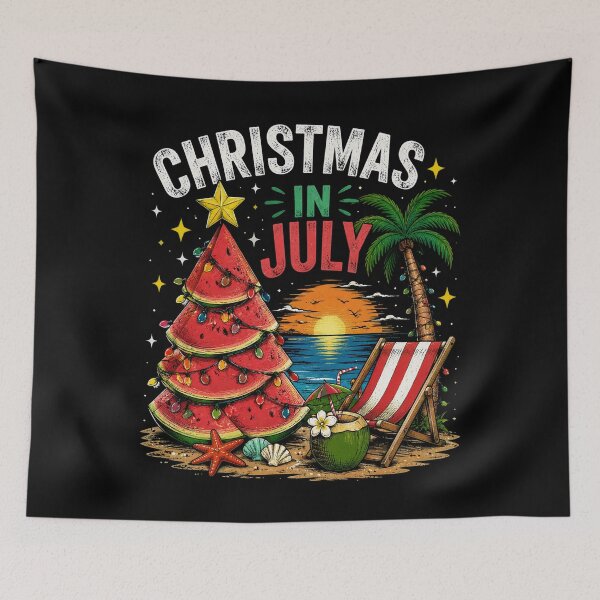 Item preview, Xmas In July Watermelon Tree Funny Summer Christmas July designed and sold by OlakunleOloroz.