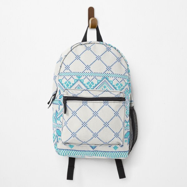 Item preview, Palestinian Arabic Kufiya Hatta Pattern Tatreez Design -Blue designed and sold by Hurriyyatee.