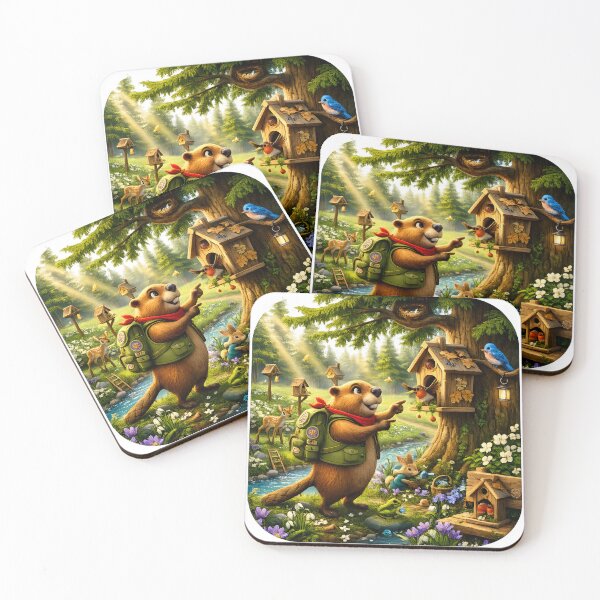 Item preview, Happy Beaver Adventures – Little Robins Coming Home designed and sold by Clothes With Smiling Animals Walt Gral.