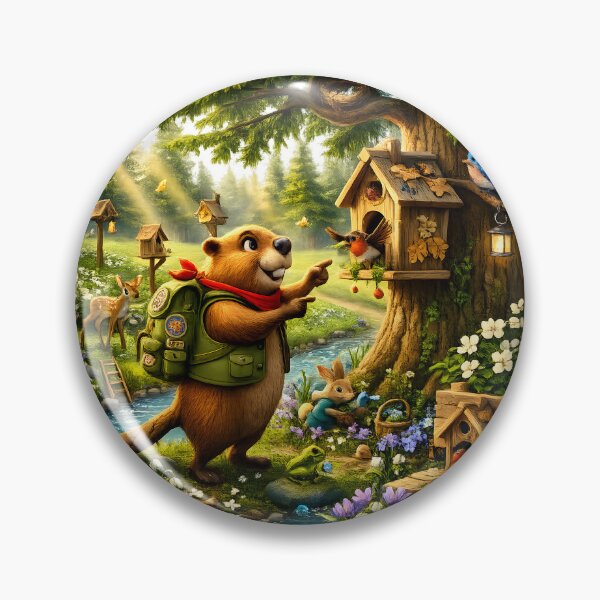 Item preview, Happy Beaver Adventures – Little Robins Coming Home designed and sold by Clothes With Smiling Animals Walt Gral.
