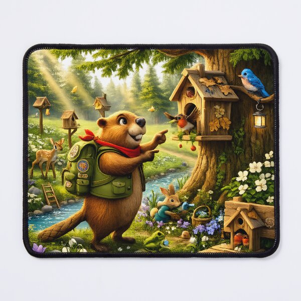Item preview, Happy Beaver Adventures – Little Robins Coming Home designed and sold by Clothes With Smiling Animals Walt Gral.