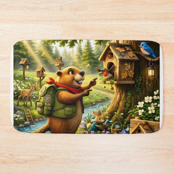 Item preview, Happy Beaver Adventures – Little Robins Coming Home designed and sold by Clothes With Smiling Animals Walt Gral.