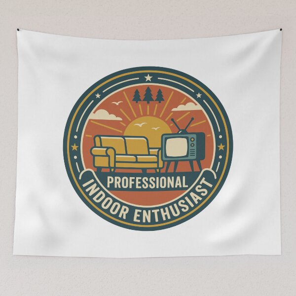 Item preview, Professional Indoor Enthusiast Vintage Badge designed and sold by TontikDesign.