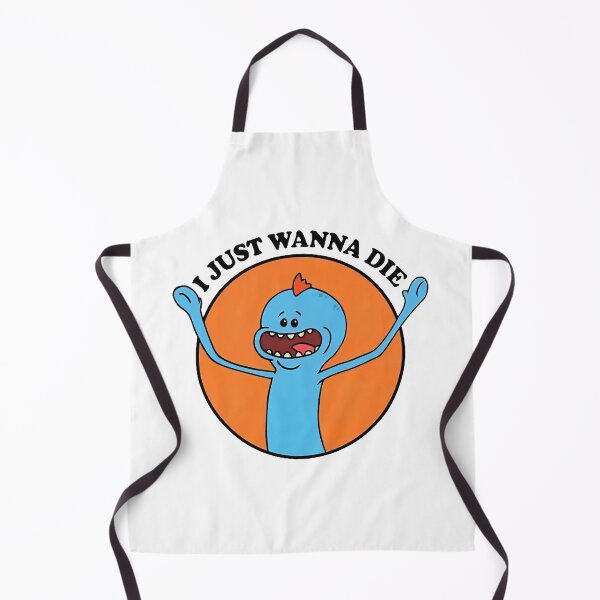 Item preview, I Just Wanna Die – Dark Humor Blue Cartoon Meme Art designed and sold by PosterFuel.