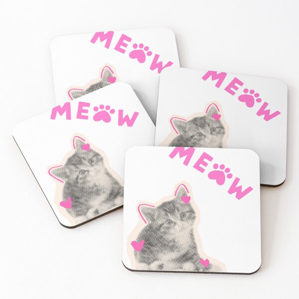 Item preview, Retro MEOW Vintage Cat Design designed and sold by thepinio00.