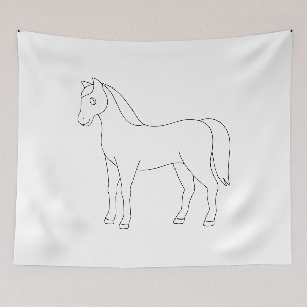 Item preview, Horse Friendly 1 Line Art Gift designed and sold by OneLine Studio.