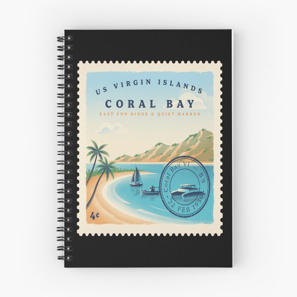 Item preview, Coral Bay USVI Quiet Harbor East End Stamp Sticker designed and sold by stickercuffs.