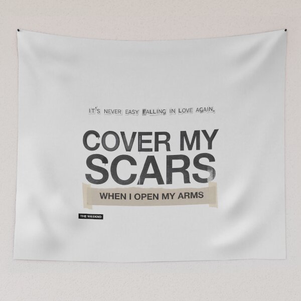 Item preview, Never Easy Falling In Love Cover My Scars - The Weeknd designed and sold by Enea Kelo.