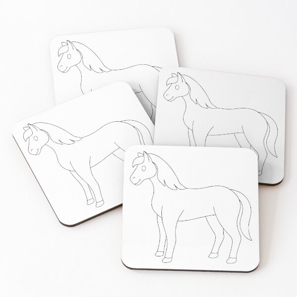 Item preview, Caballo Amistoso Regalo 2 Line Art designed and sold by OneLine Studio.