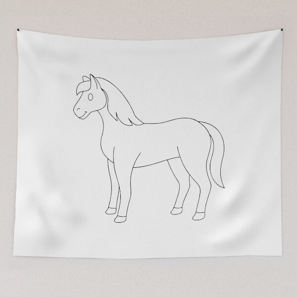 Item preview, Horse Friendly 2 Line Art Gift designed and sold by OneLine Studio.