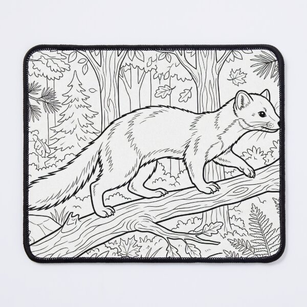 Item preview, Pine Marten Coloring Page | Scottish Wildlife Line Art designed and sold by Englandbear.