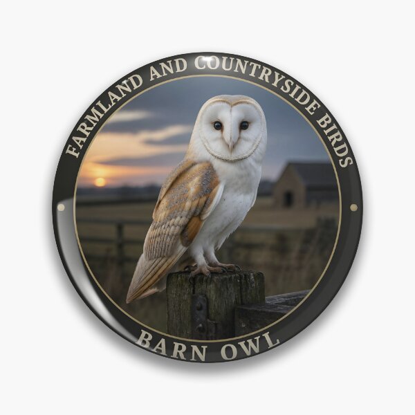 Item preview, BARN OWL   – FARMLAND AND COUNTRYSIDE BIRDS  designed and sold by The Digital Compass.