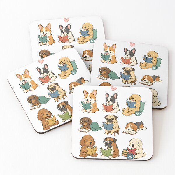 Item preview, Funny Dogs Reading Books Cute Book Lover Dog Humor designed and sold by Aesthetic-Avenue.