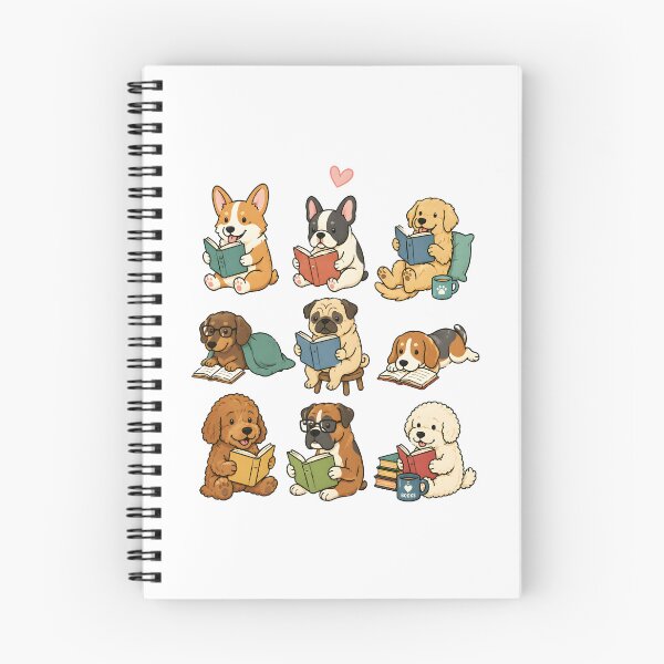 Item preview, Funny Dogs Reading Books Cute Book Lover Dog Humor designed and sold by Aesthetic-Avenue.