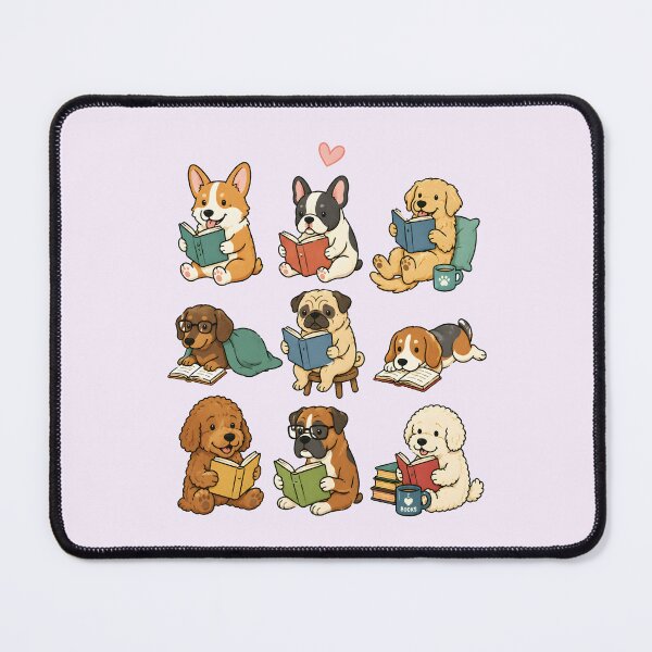 Item preview, Funny Dogs Reading Books Cute Book Lover Dog Humor designed and sold by Aesthetic-Avenue.