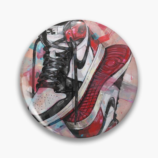 Item preview, Nike Air Jordan 1 black toe painting designed and sold by GalleryKauffeld.
