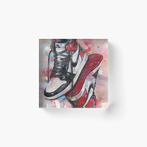 Item preview, Nike Air Jordan 1 black toe painting designed and sold by GalleryKauffeld.