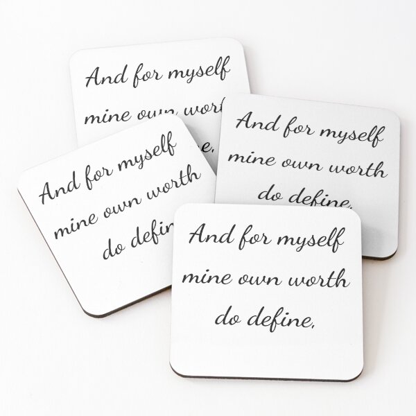 Item preview, “And for myself mine own worth do define,” - handwriting black designed and sold by ariksworld.